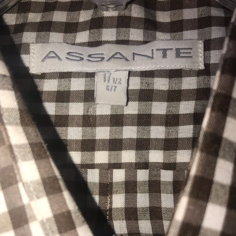 Men’s Assante Long Sleeve Dress Shirt Size 17 1/2 - Picture 3 of 8